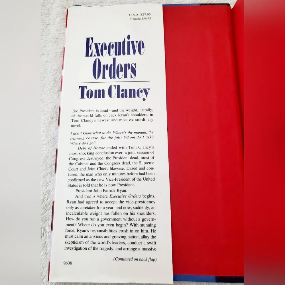 BOGO Tom Clancy's Executive Orders Hardcover Book